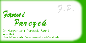 fanni parczek business card